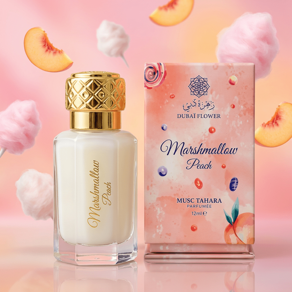 DUBAI FLOWER Marshmallow peach MUSC TAHARA PARFUMEE 12ml